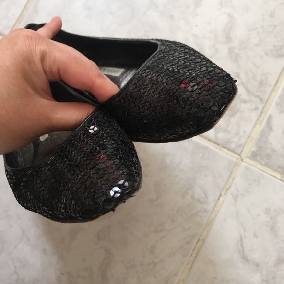 Manolo Blahnik Black Sequin Ballet Flats - Picture 8 of 10